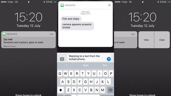 iOS 10测试版用了？你的锁屏信息安全吗