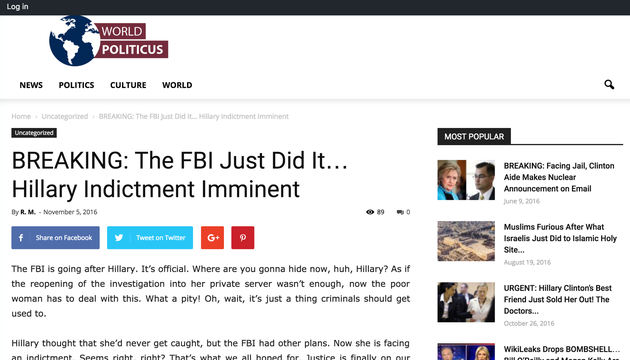 希拉里和川普的新闻较容易带来流量